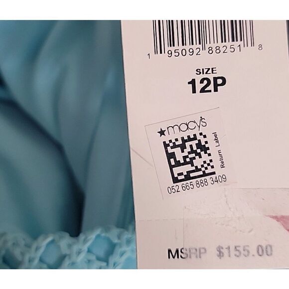 Lauren Ralph Lauren light bluish green toned sheath lattice dress NWT size 12 P - Picture 6 of 6